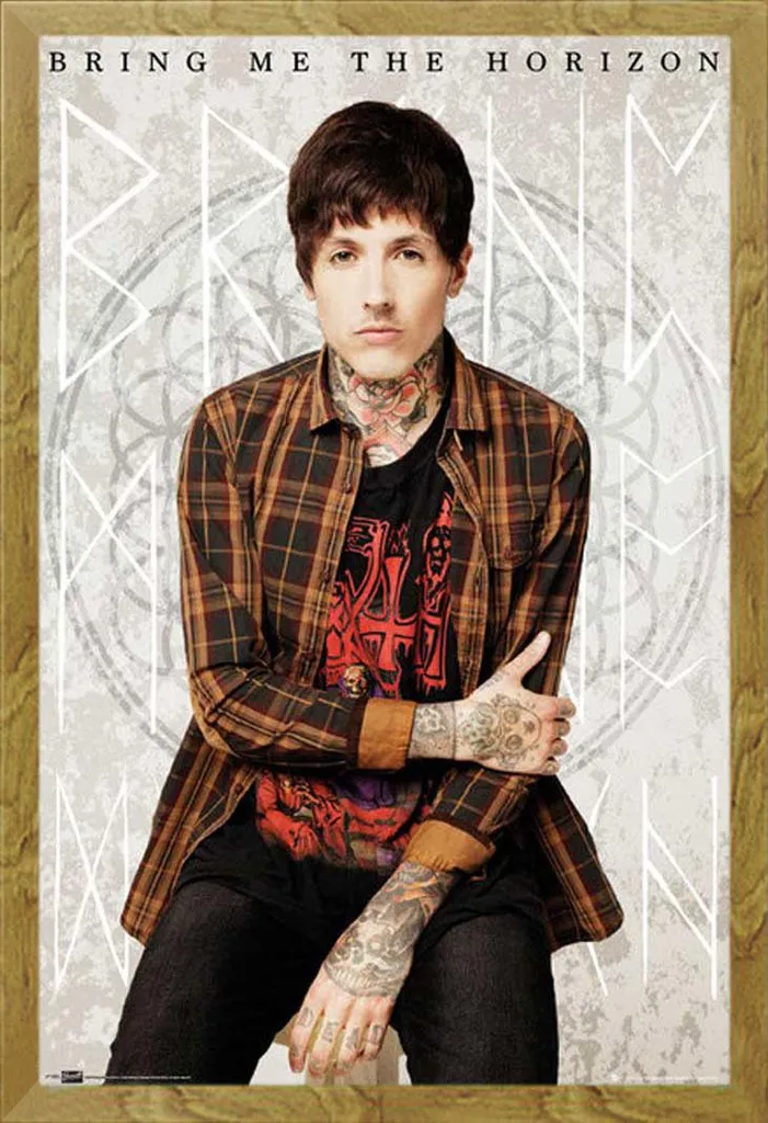 Poster BMTH Oli Sykes - Cornice Shinsuke® Rovere - Qualità Garantita
