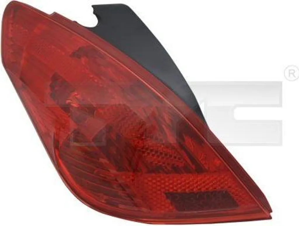 Feu arrière TYC haute visibilité pour 308 - Montage facile OE 6350CV rouge