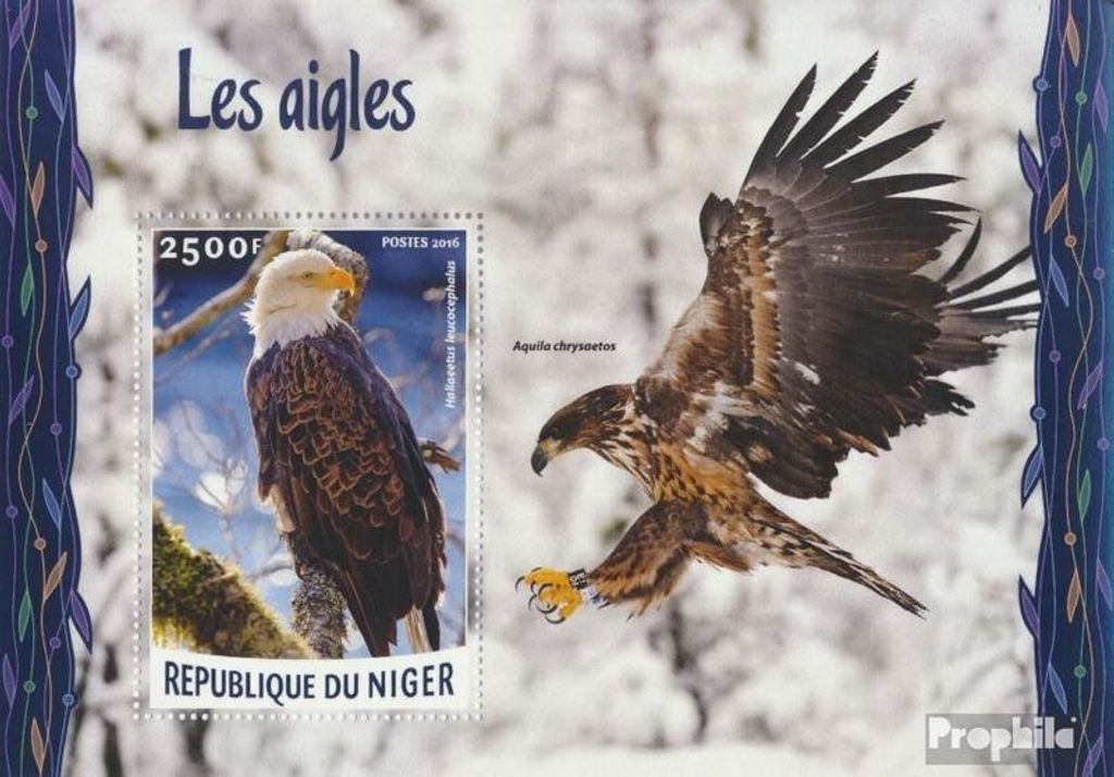 Briefmarken Niger 2016 Mi Block 531 (kompl. Ausg.) postfrisch Adler