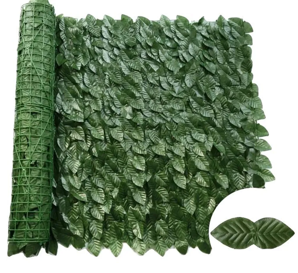 Haie de lierre artificielle anti-UV 100x300 cm - Brise-vue décoratif dense