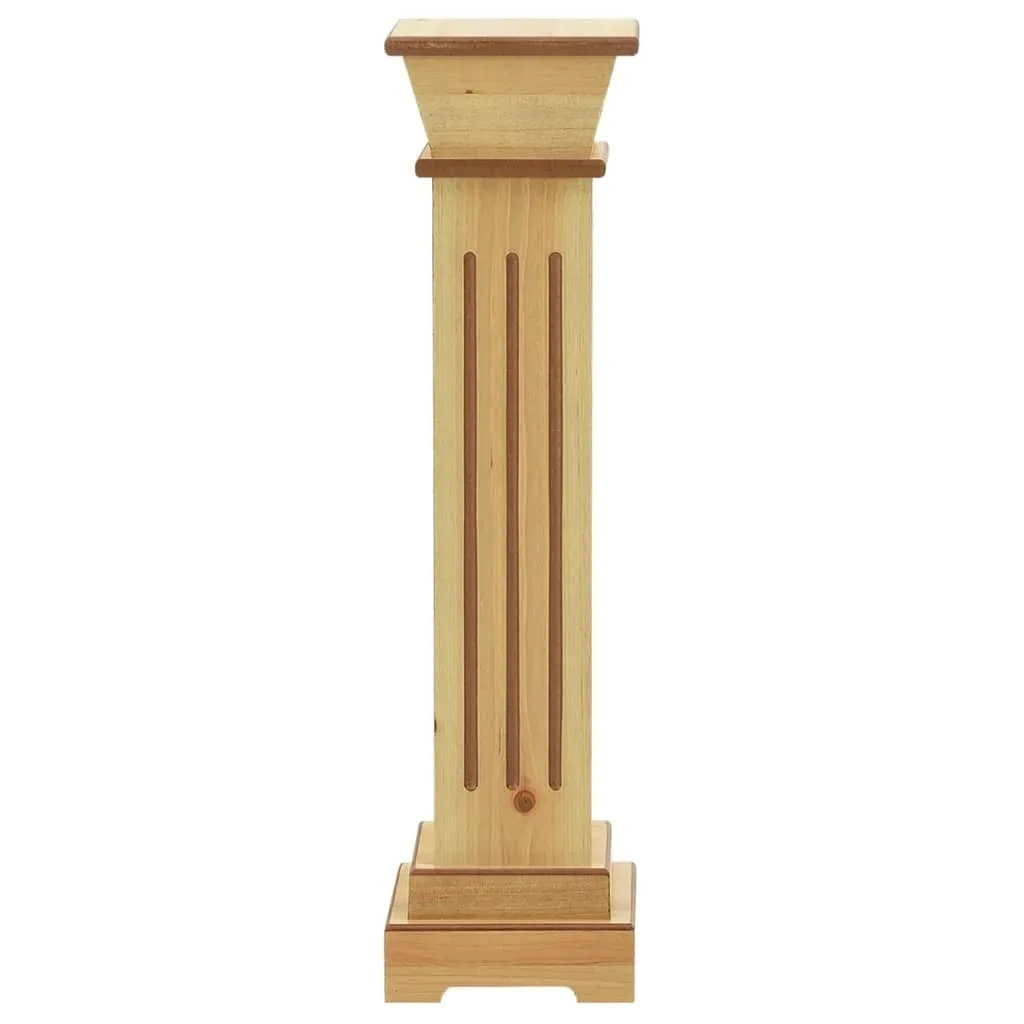 Sellette à fleurs en bois clair forme colonne haute 17x17x66 cm