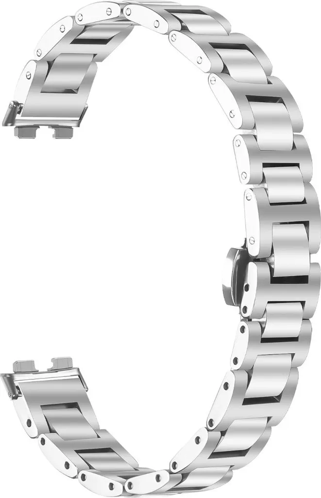 INF Elegante cinturino in acciaio inox per Huawei Band 8/9/10 - Design sottile D'argento