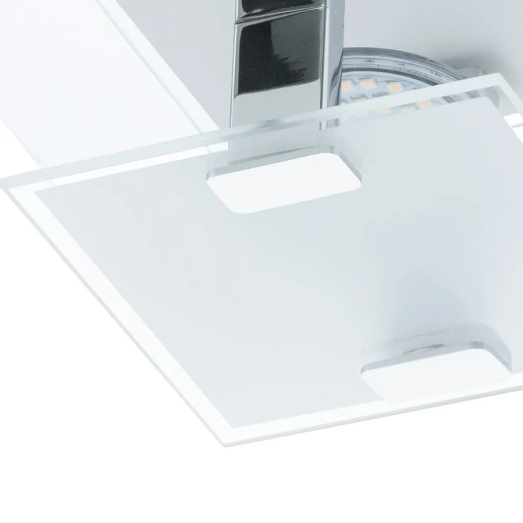 Eglo Vicaro Lampada LED Parete/Soffitto Cromo e Vetro Satinato 90628 - 4