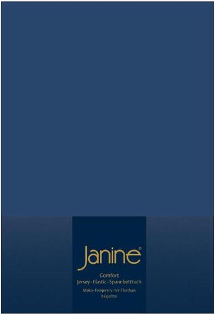 Janine Design Elastic-Jersey Spannbetttuch (für Box-Spring Betten) TOPPER 5001 Farbe marine Größe 150x200 cm