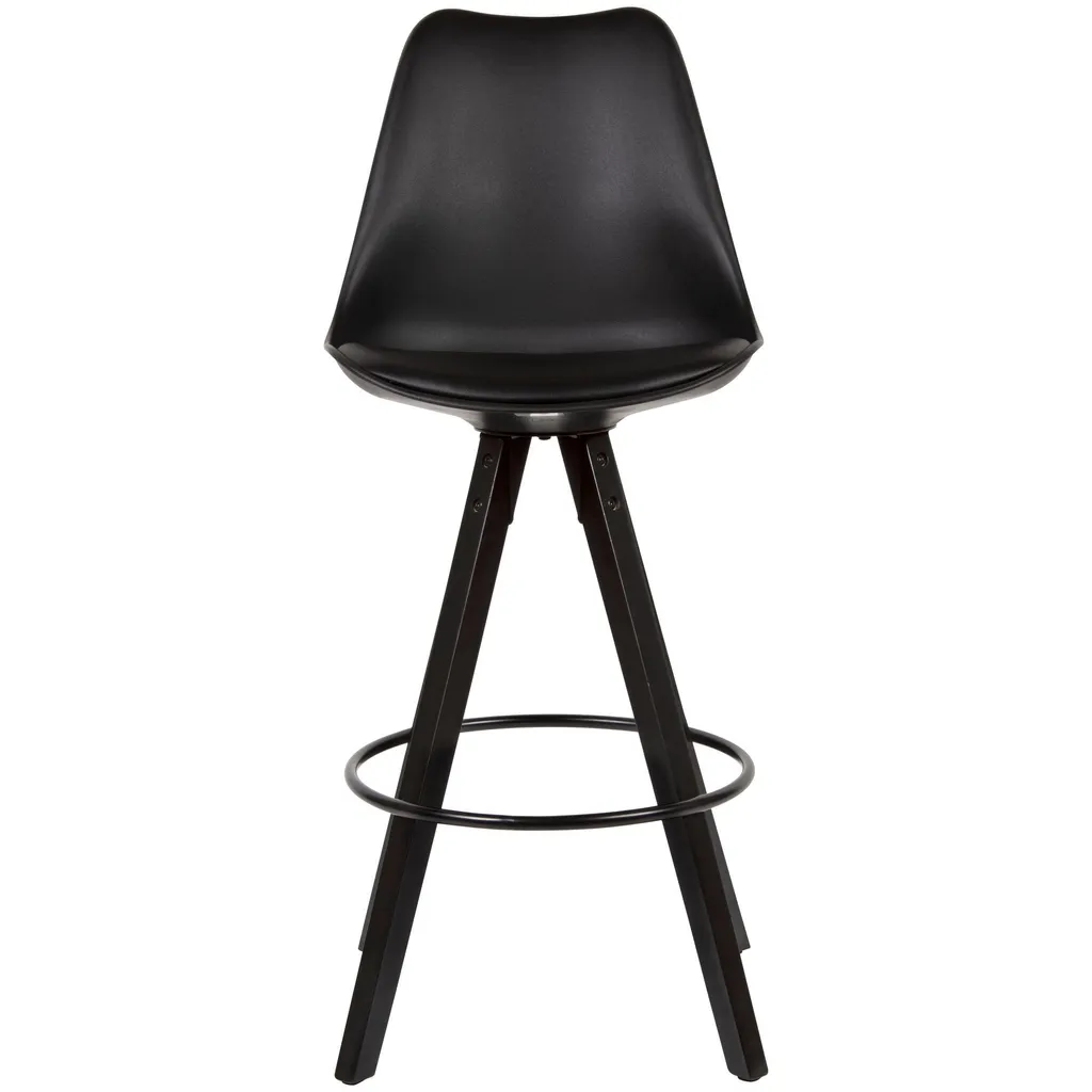 Tabouret de Bar Stable avec Dossier et Assise Confortable - Lot de 2