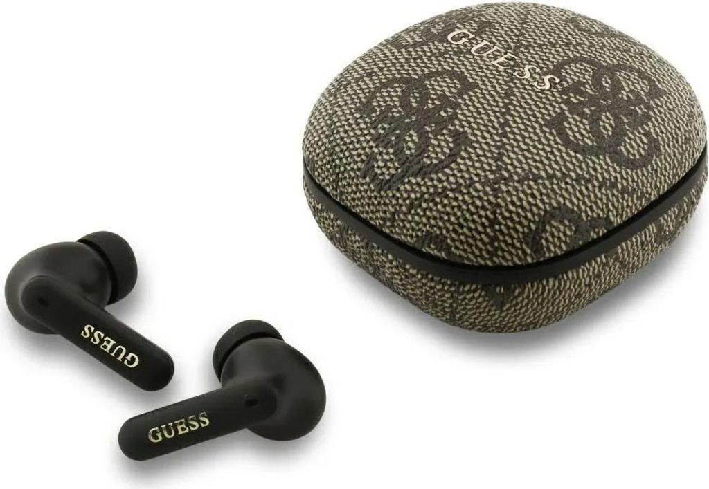 TWS ENC Guess 4G Classic Metal Logo Kopfhörer braun Produktbild 