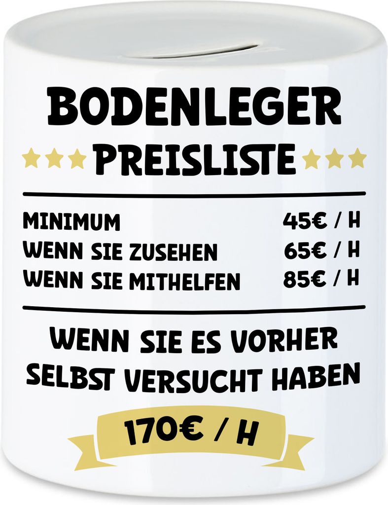 Bodenleger Preisliste Spardose Boden Gebäude Böden Fußboden Parkett Bodenbelag Räume Beruf Arbeit