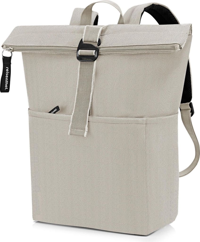 reisenthel rolltop backpack, Rolltop-Rucksack, Herringbone Sand, 22 L, EK6049