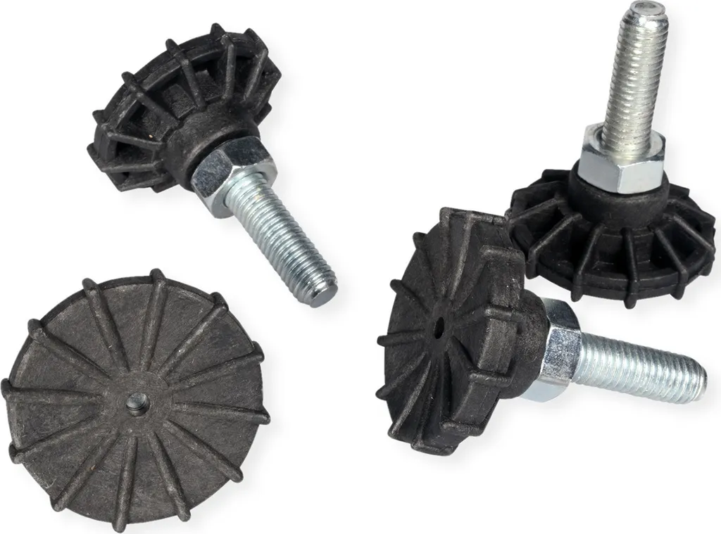 Kit 4 Piedini ROLINE per Rack 19 Pollici - Portata 250kg Acciaio
