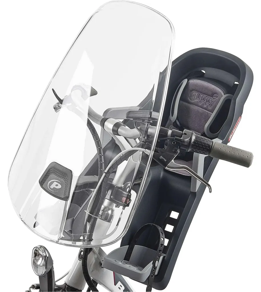 Pare-brise Polisport Guppy Mini 2022 Argent pour Siège Enfant Vélo