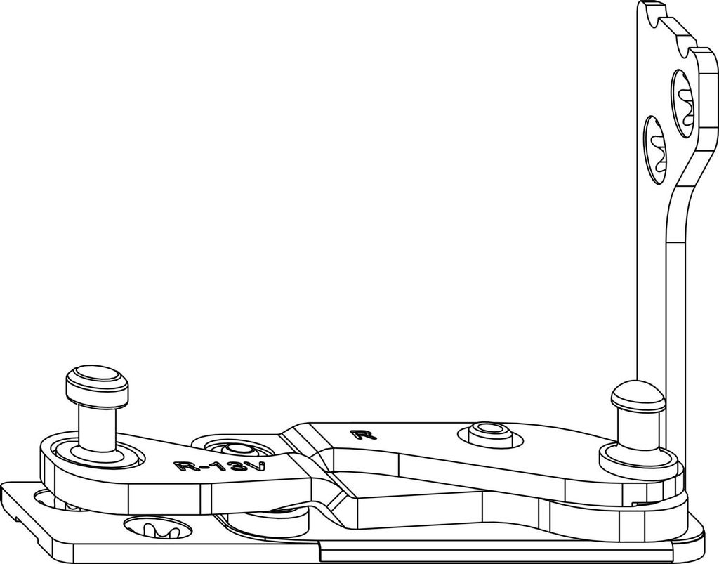 Maco Multi Power Ecklager Holz FT 24,Versatz 9mm links, verzinkt silberfärbig