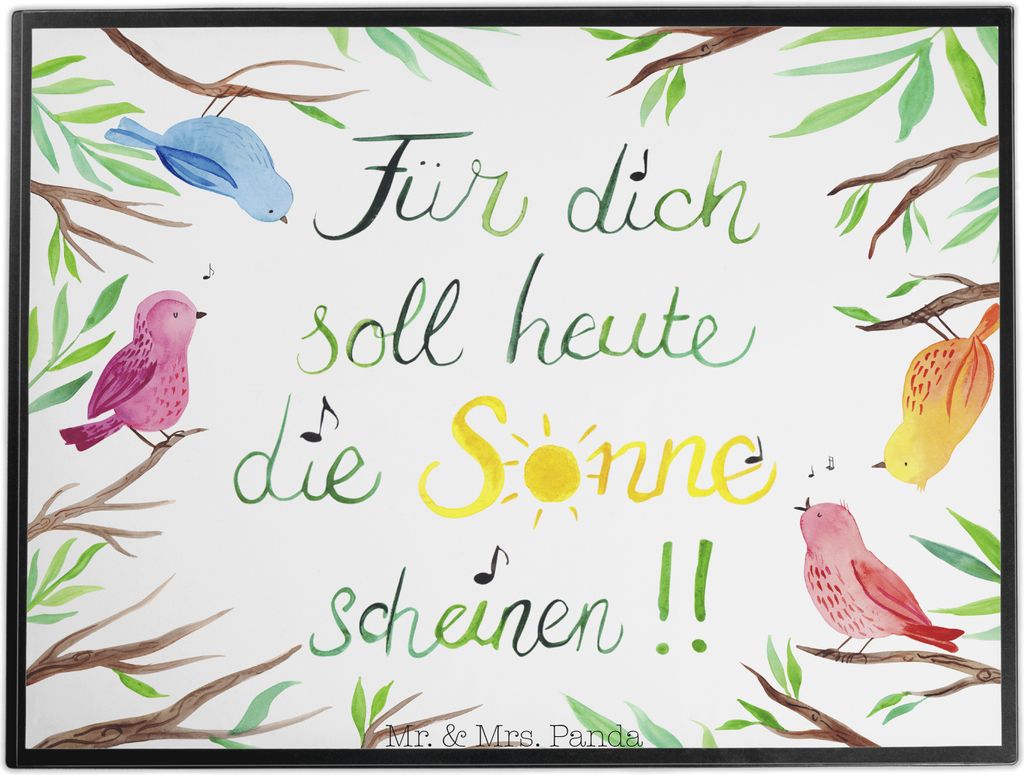 Mr. & Mrs. Panda schreibtischunterlage Vögel Sonne - Geschenk, malunterlagen, tischschutz, Schreibunterlage, Dekoration, schreibtischunterlagen, t...