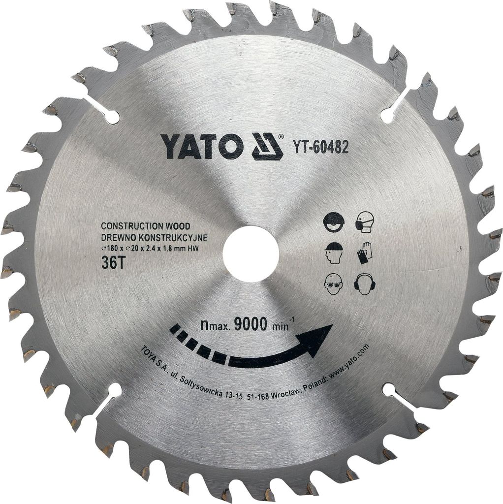 Hartmetall Sägeblatt 180x20mm 36Z