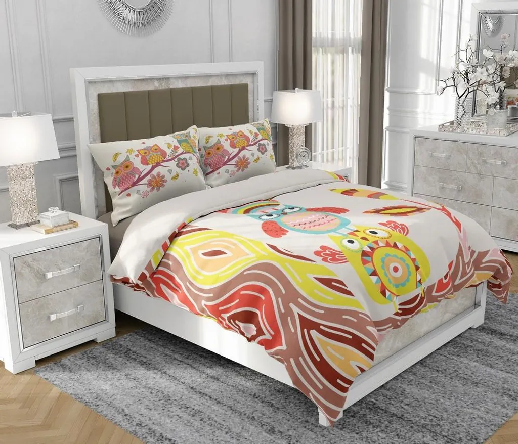 Biancheria da Letto SOVIO 200x220cm Cotone con Zip - Set 3 Pezzi
