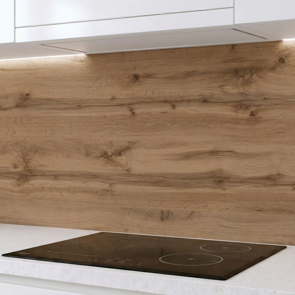 Küchenrückwand Holzoptik Eiche Wotan 60x200 cm – Produktbild 