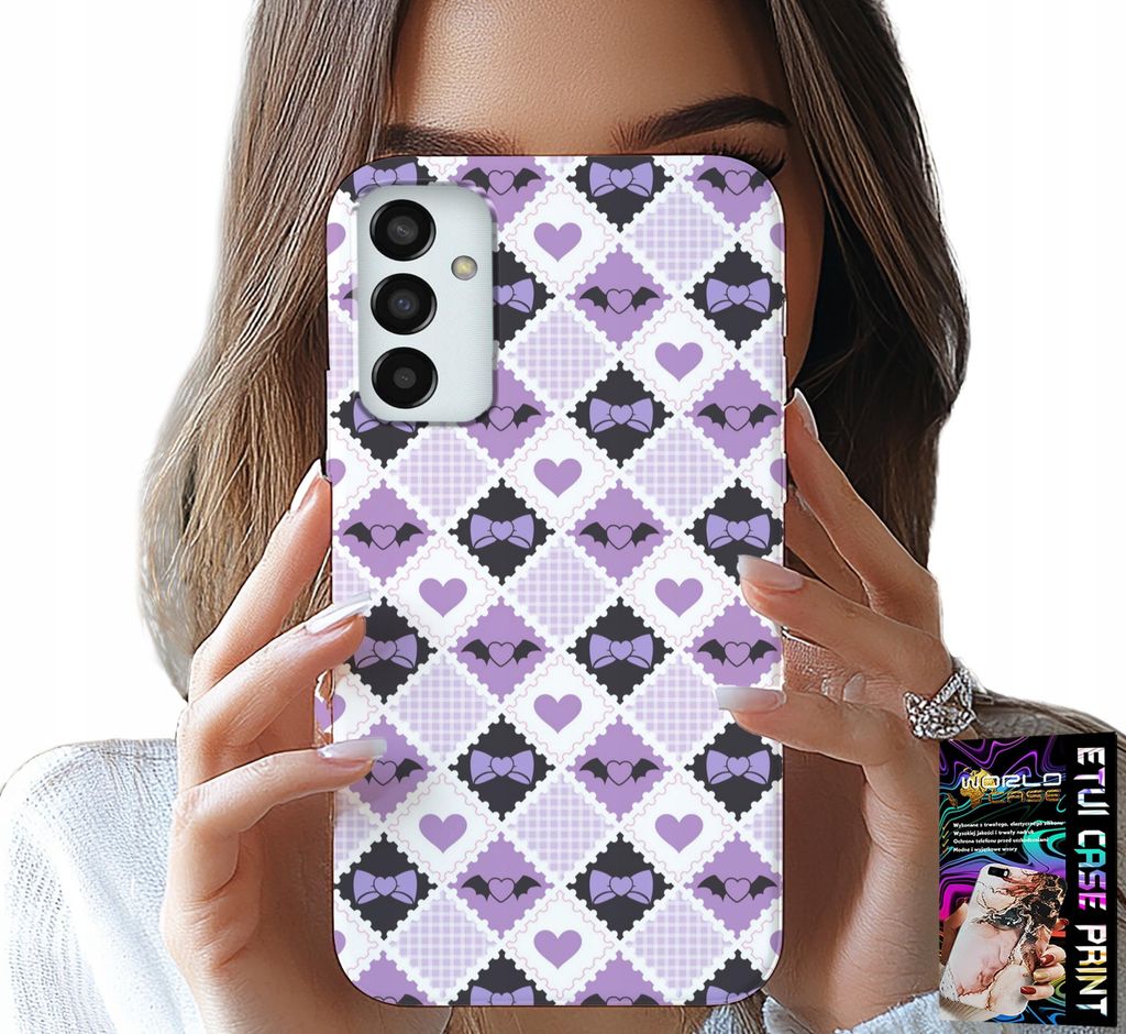 Fall Für Samsung Galaxy M23 - Modische Herzen Bogen + Glas