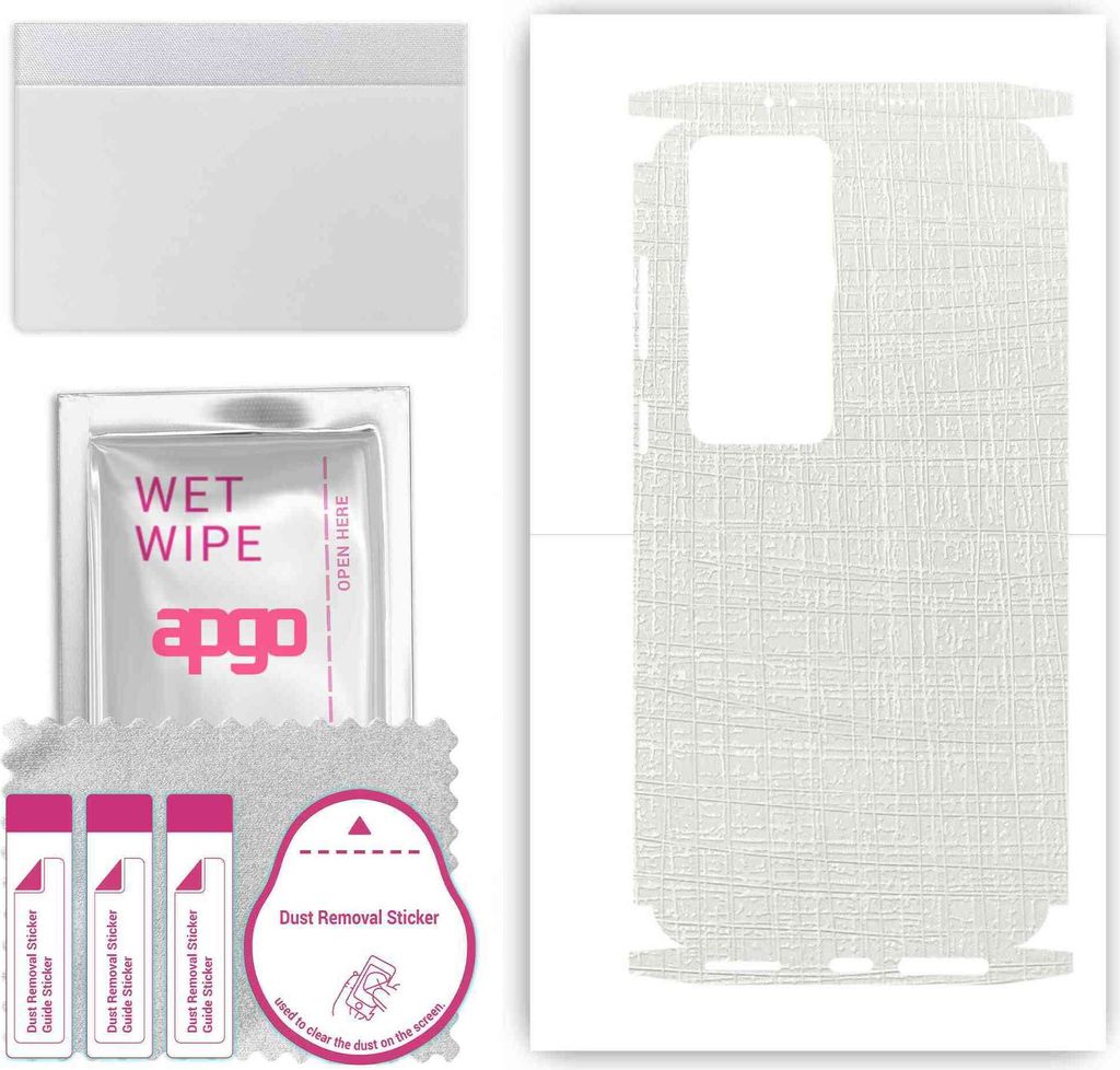 apgo Rückseite + Seiten Schutzfolie, Skin, kompatibel mit Huawei P60 Pro, Hinten Displayschutzfolie aus Vinylfolie, kratzfest, einfache Montage - ...