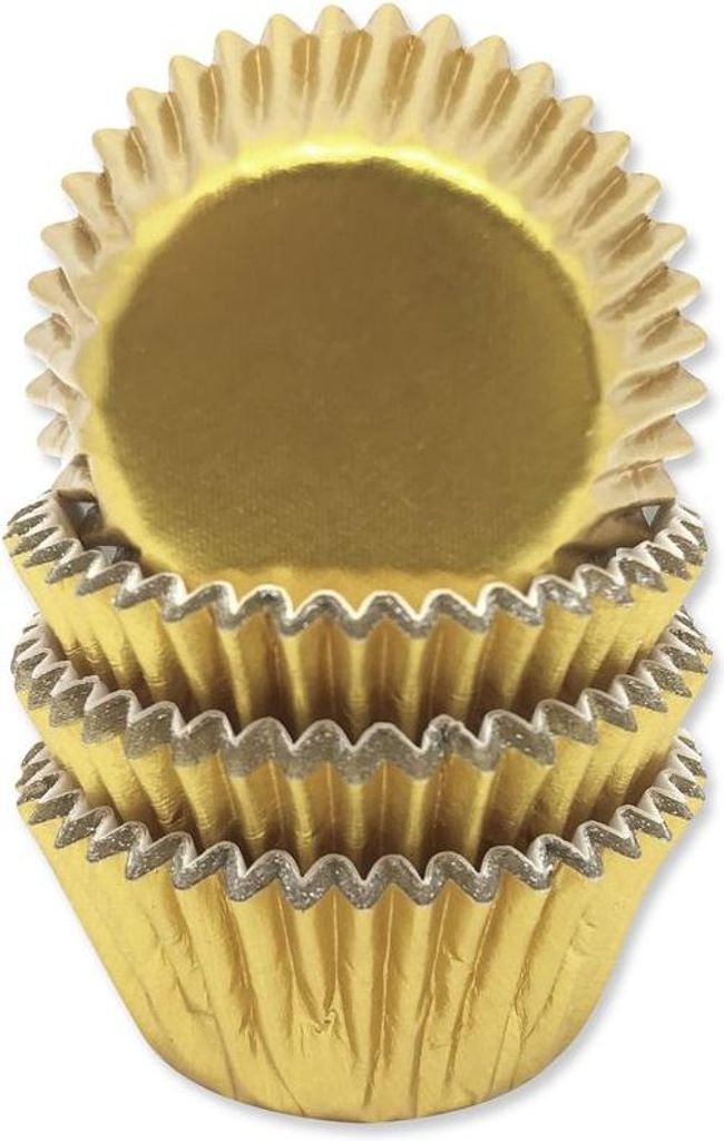 36 Mini Muffin Förmchen in Gold Metallic Produktbild 