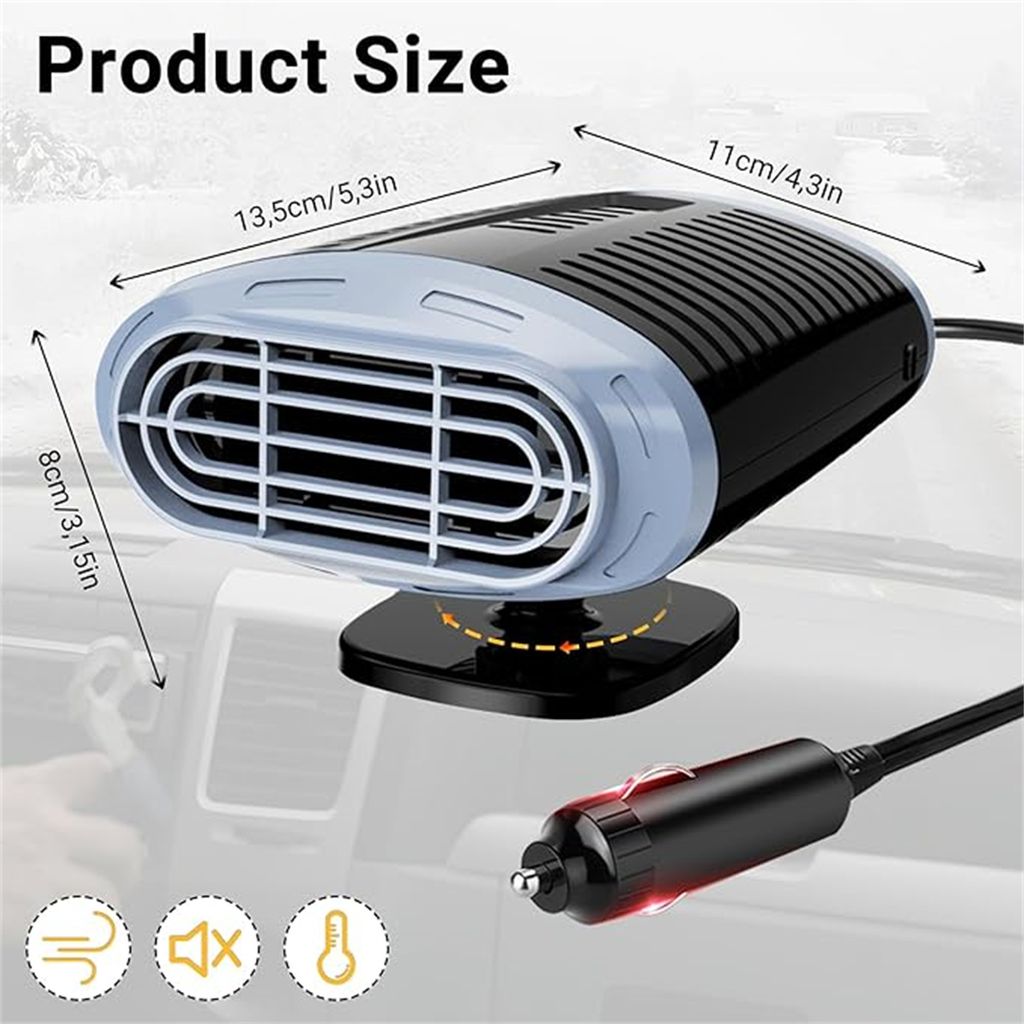 Autoheizung, Tragbar KFZ Heizlüfter, 12V 150W, Auto Heizung Produktbild 6