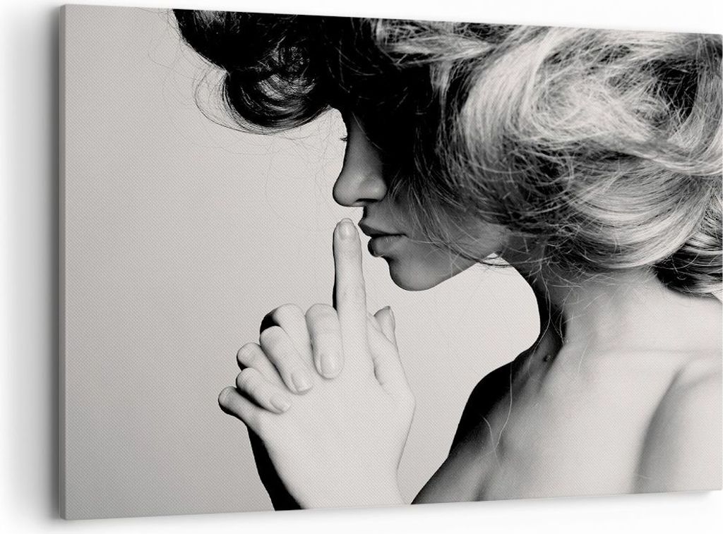 Bild auf Leinwand - Leinwandbild - Frau Modell - 100x70cm - Wand Bild - Wanddeko - Wandbilder - Leinwanddruck - Bilder - Kunstdruck - Wanddekoratio...