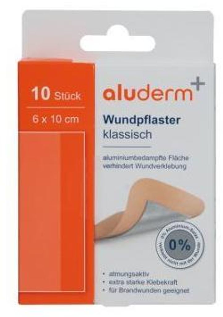 Aluderm Wundpflaster klassisch 6x10 cm 10 St