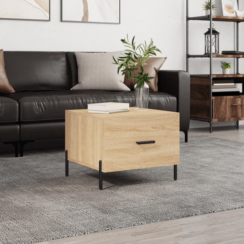 The Living Store Couchtisch Sonoma-Eiche 50x50x40 cm Holzwerkstoff