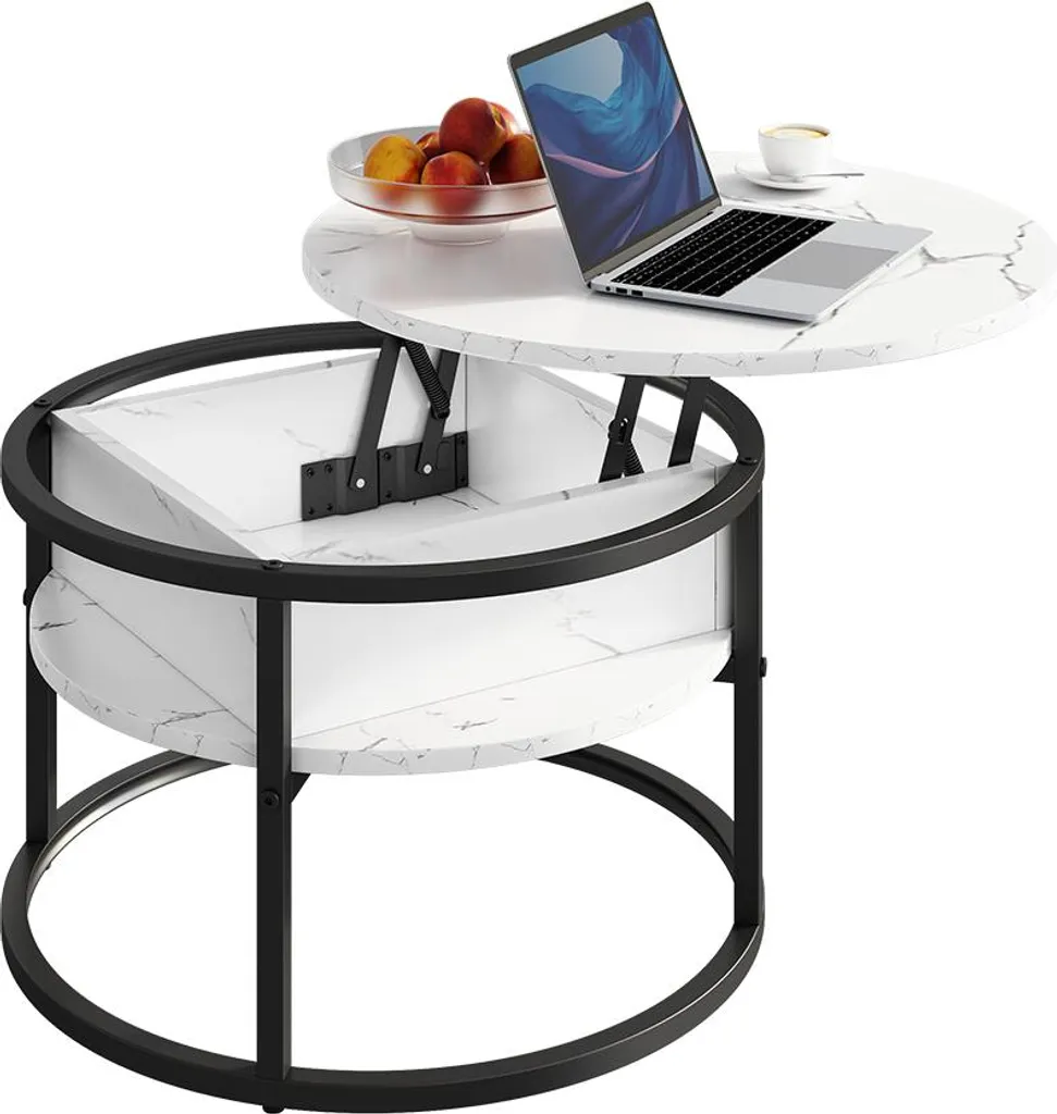 Table basse Vicco Marlo Marbre blanc 57x57cm Modèle 55940 Design Chic