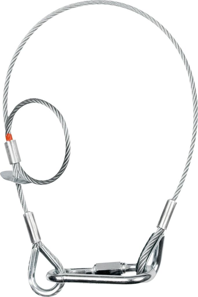 Saveking Safety Cable 5 mm - BGV-C1 WLL: 60 kg - 60 cm - Silber