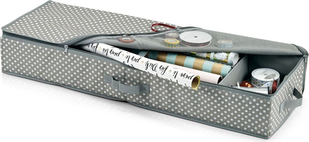 Zeller Geschenkpapier-Organizer Polyester Grau 90 x 12 x 30 Produktbild 3