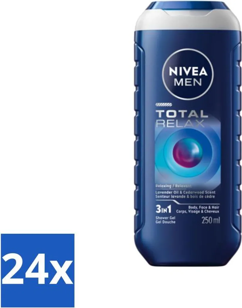 NIVEA MEN Total Relax: Il Tuo Momento di Pace - Stock 24x250ml