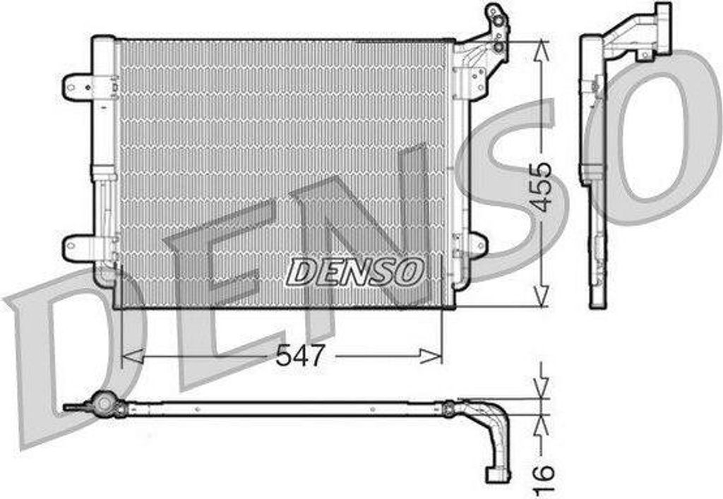 DENSO DCN32062 Kondensator Klimaanlage Klimakondensator für VW TIGUAN (5N) +Trockner