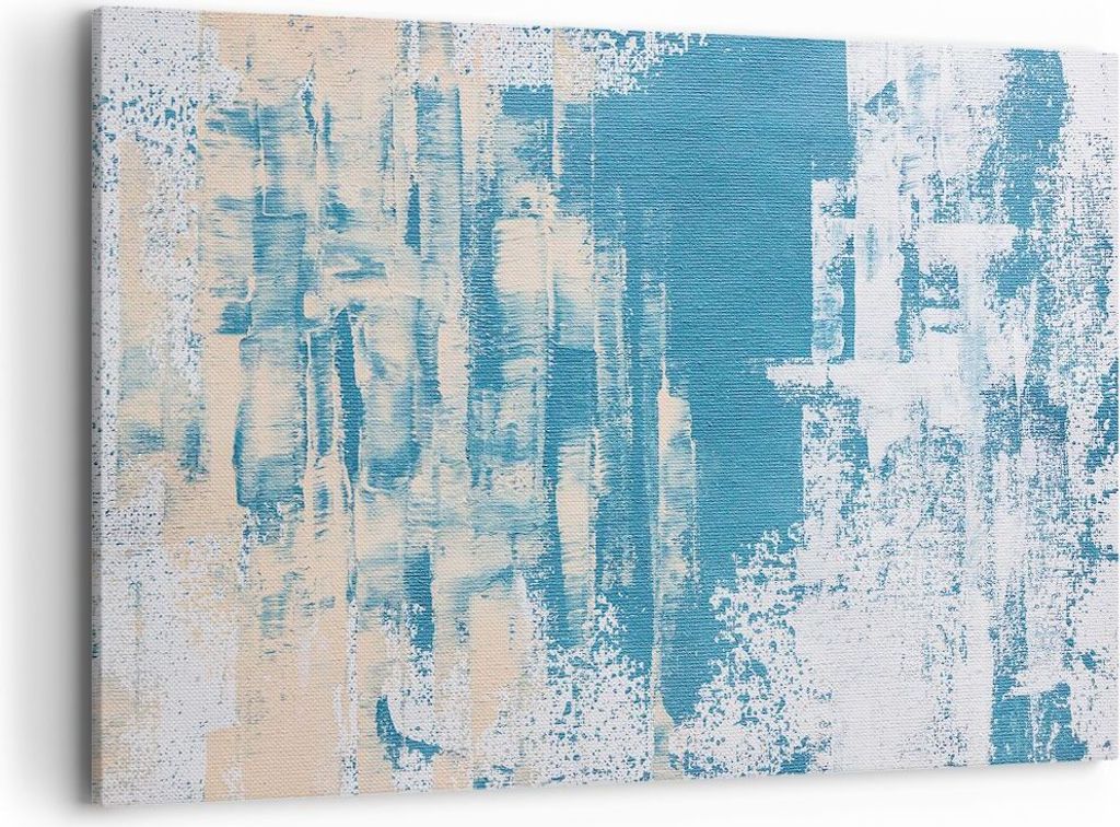 Bild auf Leinwand - Leinwandbild - Einteilig - Blau Farben Hintergrund - 120x80cm - Wand Bild - Wanddeko - Wandbilder - Leinwanddruck - Bilder - Wa...