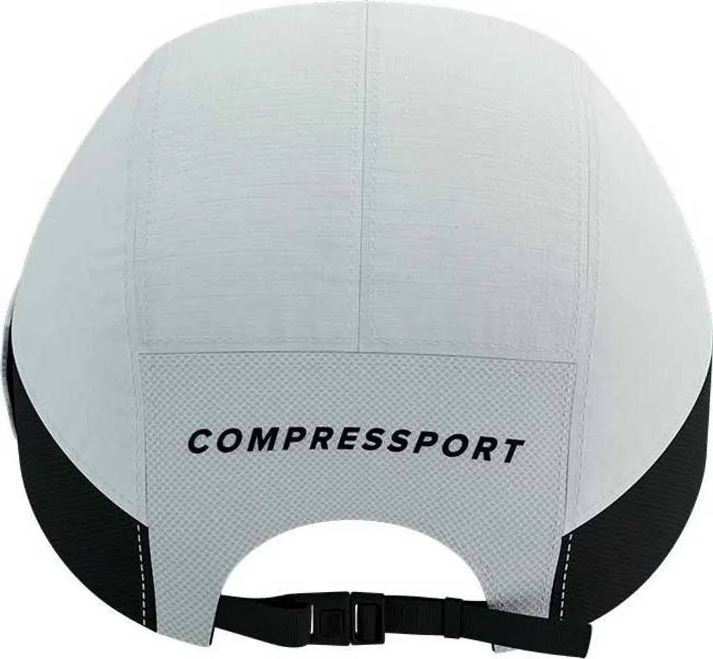 Casquette Compressport 5 Panel Light White Black pour Trail et Running - 2