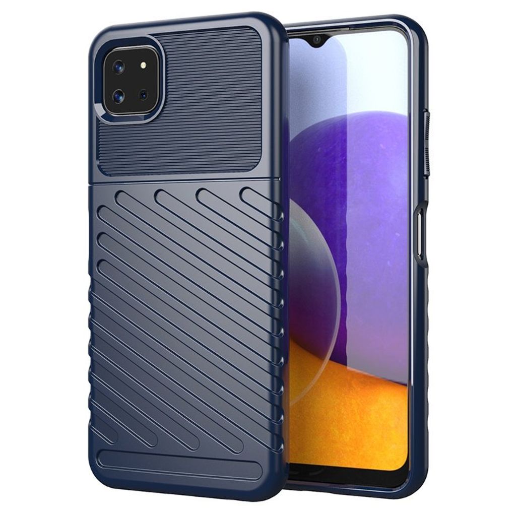 Thunder Case flexible Panzerhülle Samsung Galaxy A22 5G blau