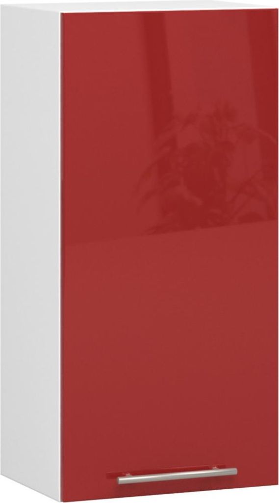 Oberschrank 40 cm VERMINA – weiß/rot glänzend