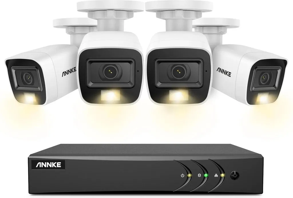 Vidéosurveillance 5MP Résolution 8CH DVR 1To Câble 30m 4 Kits de Caméra