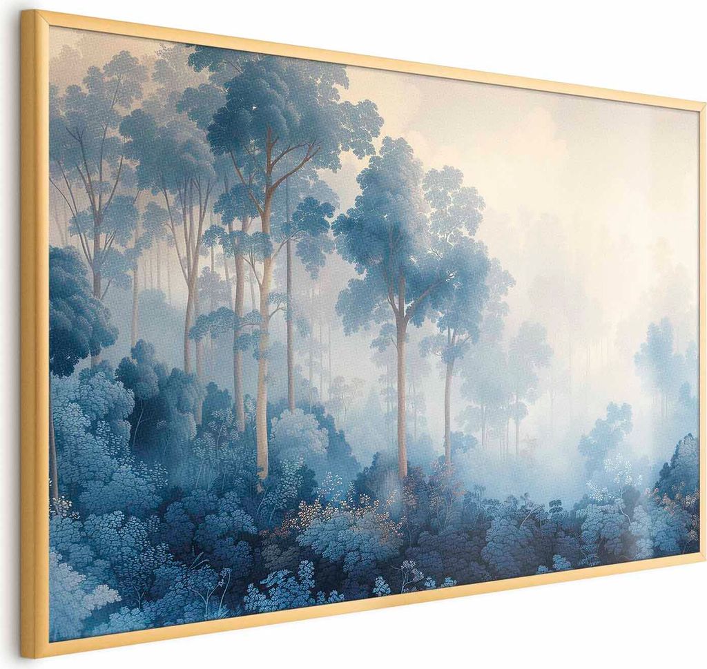 Posterpapier Poster - Forest in Misty Blue Shades 60x40 cm Landschaften c-H-10024-ao-a