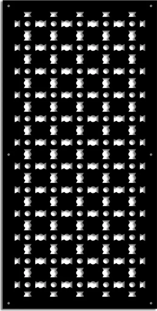 BISCUIT Pannello PVC Traforato 47x94 cm Nero - Divisorio Design Interni
