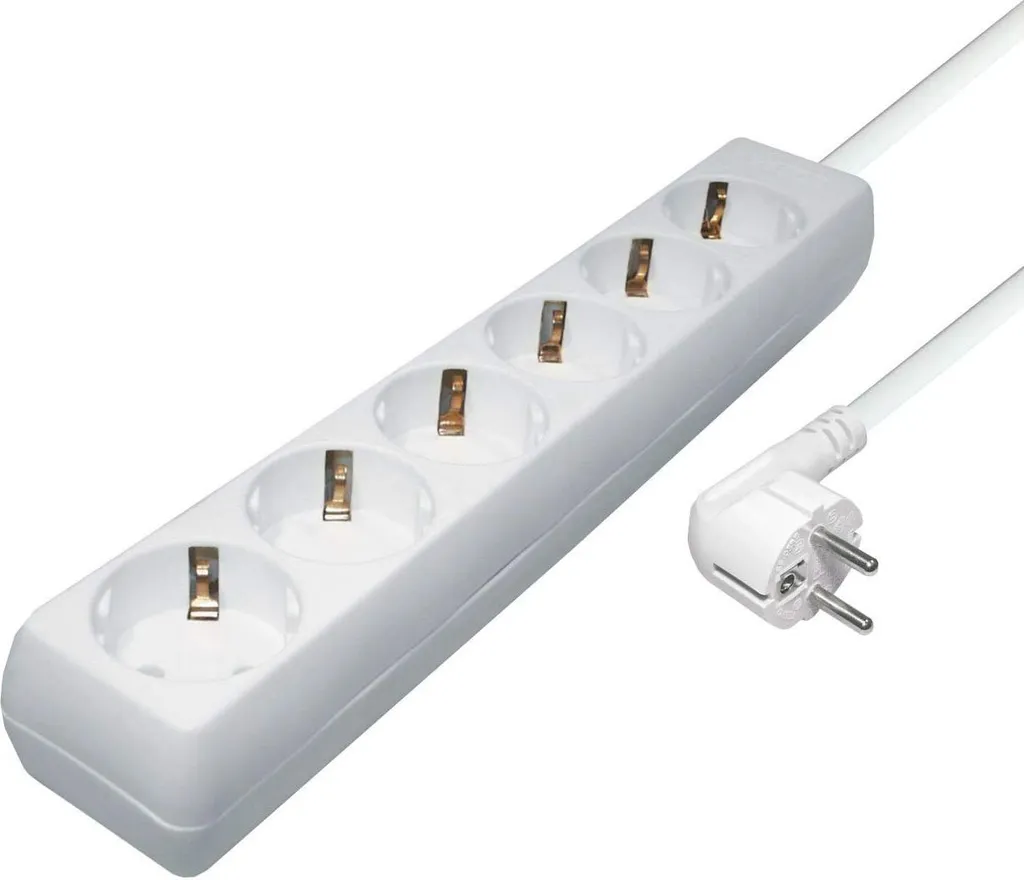 Rev Presa Multipla 6-Fold 1,5mt con Schalter Bianco