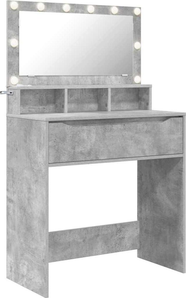Schlafzimmer-Frisiertische Beton Grau 80 x 39,6 x 135 cm