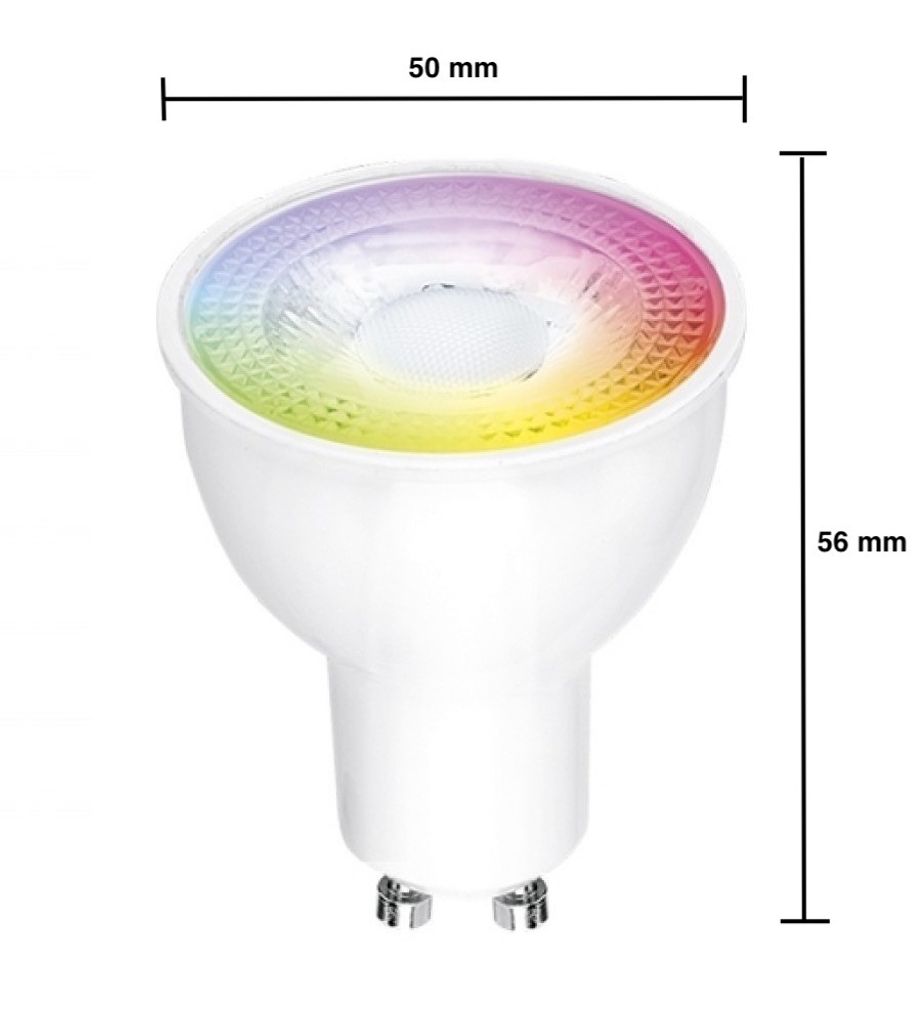 WLAN LED Spot - GU10 5W - RBG + CCT Alle Lichtfarben - per Produktbild 11