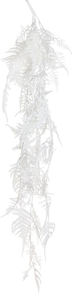 Asparagus künstlich Spargelfarn Weiß Glitter Winterdeko 105cm Weihnachtsdeko Kunstpflanze