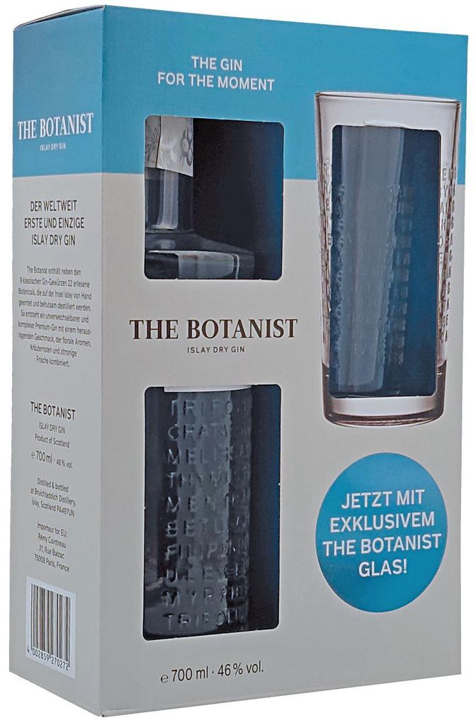 The Botanist Islay Dry Gin | Geschenkset 0,7 l. Flasche mit Produktbild 