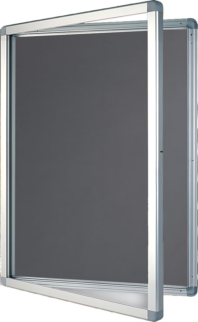 FRANKEN Franken Schaukasten ECO Außenbereich 75 x 101,1 x 4,5 cm (B x H x T) 9 x DIN A4 mit Schloss Aluminium silber
