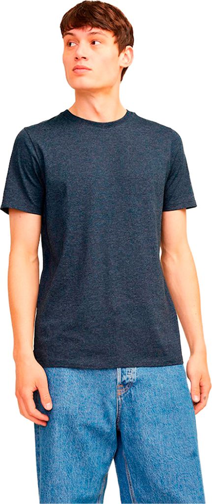 Jack & Jones Organic Melange Kurzarm-t-shirt Blau XS Mann Blau XS