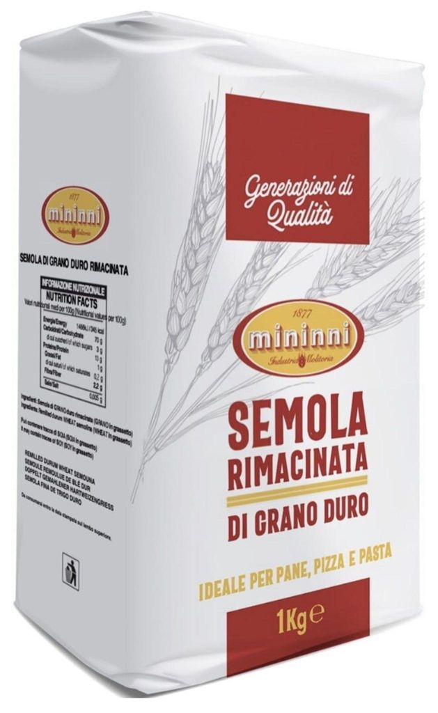 Semoule de blé dur Mininni, réencrée, 1 kg Image du produit 
