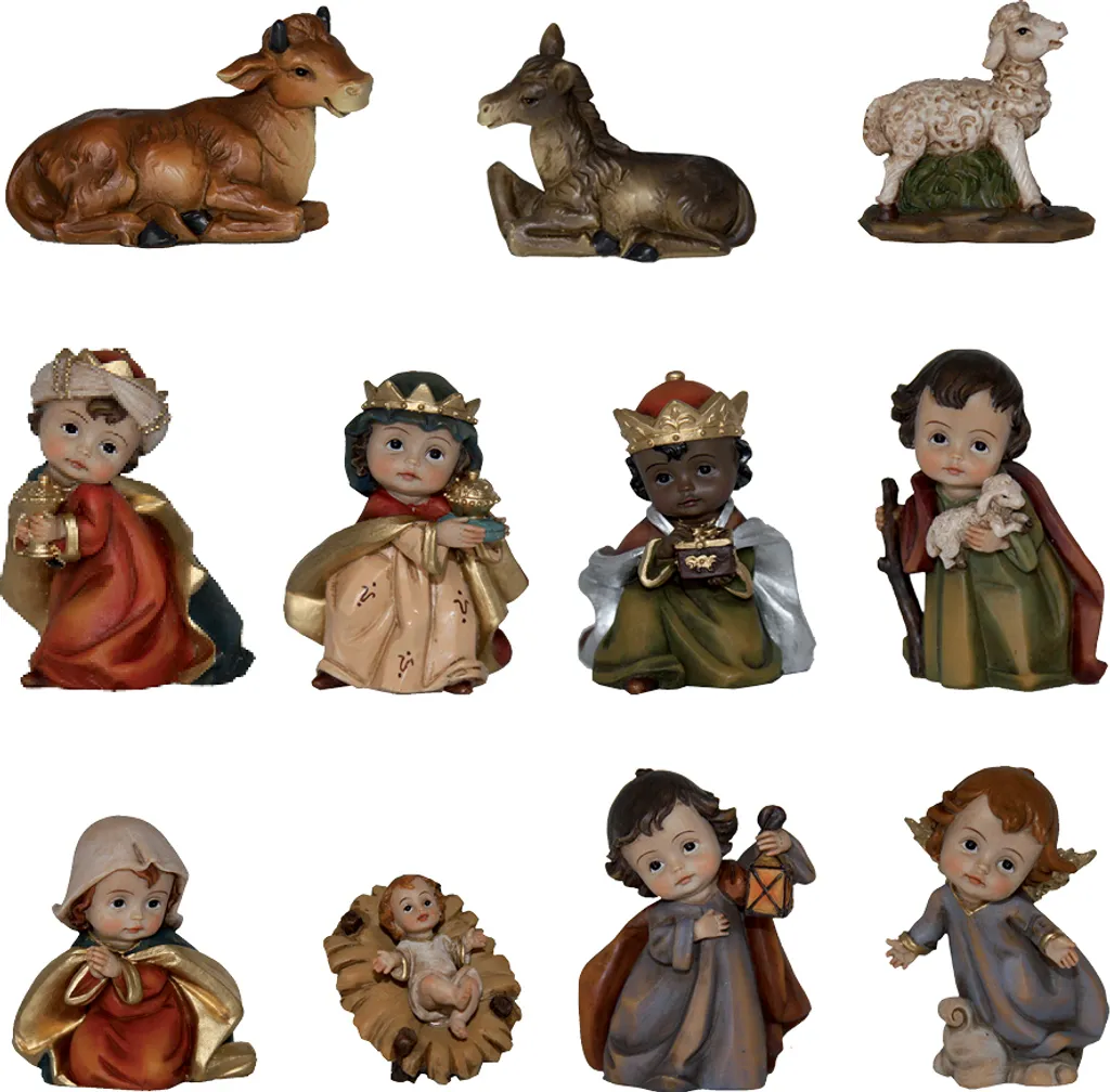 FADEDA Statuina Piccione Per Presepe Natalizio - Dipinto A Mano In Poliresina, Effetto Legno, Altezza 1,7 Cm - Dettaglio Realistico Per Decorazione - 3