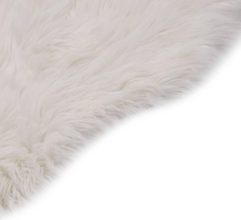 vidaXL Koberec 60x90 cm Umelá ovčia koža biela Obrázok produktu 
