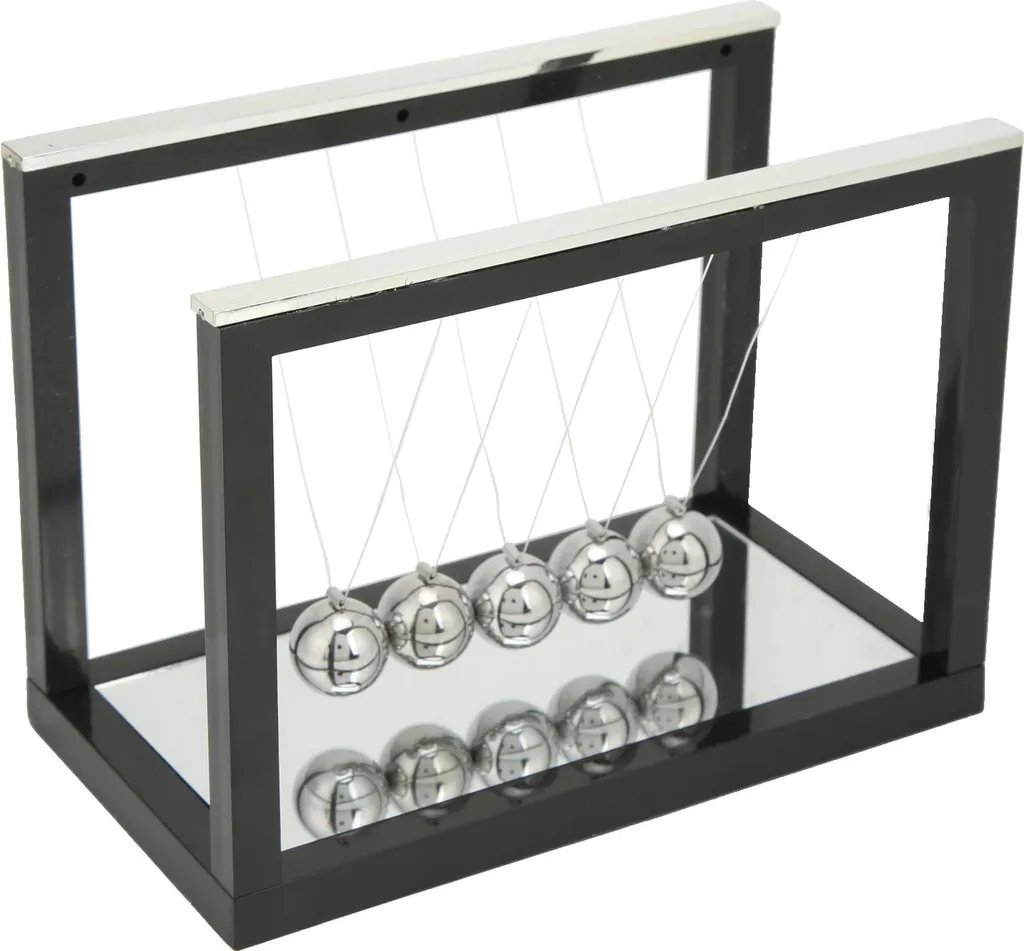 Palla a pendolo Elegante design alla moda Specchio stile nero oscillante Giocattolo di decompressione per la decorazione del desktop regalo