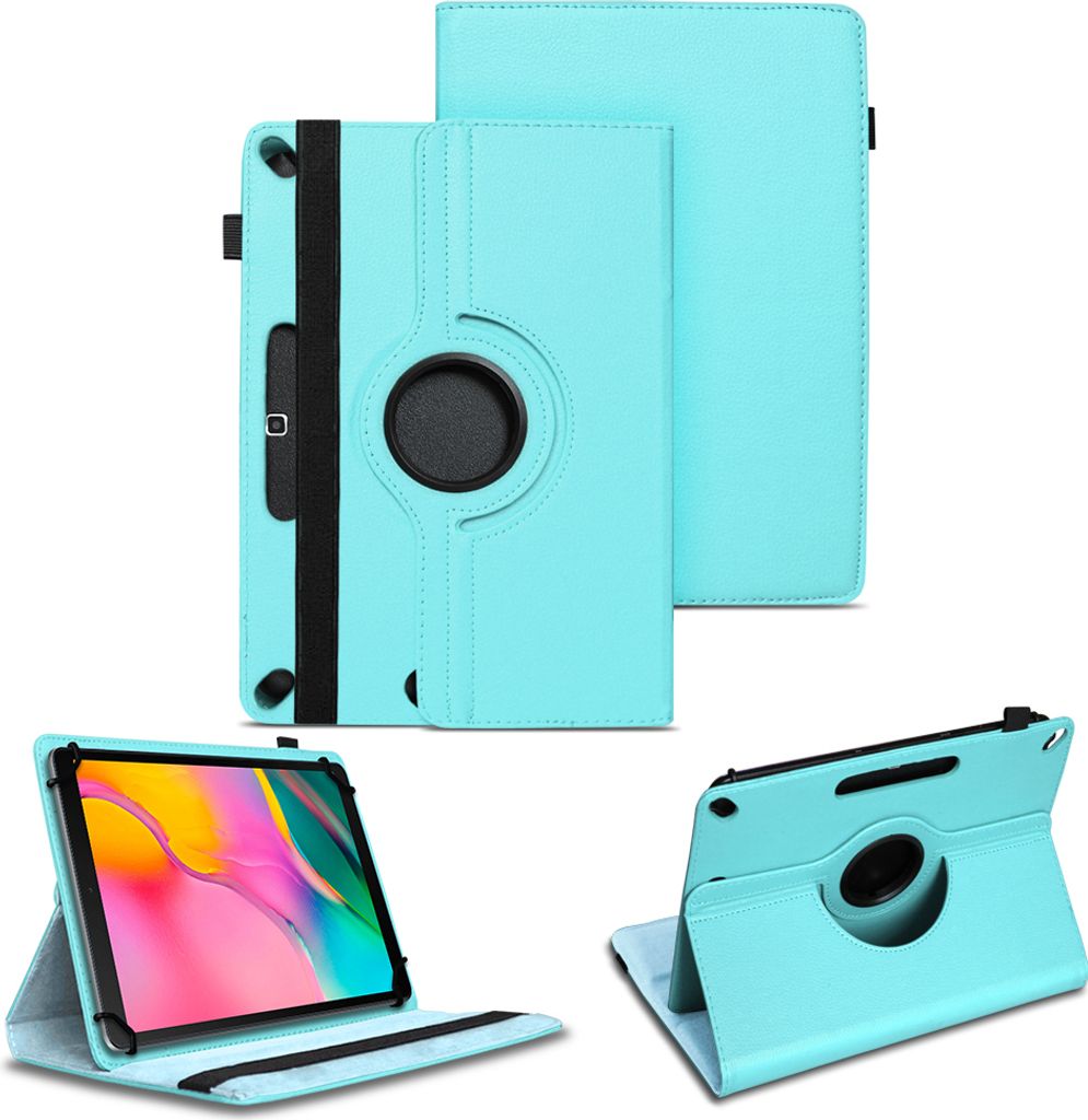 Tablet Tasche für Samsung Galaxy Tab A 10.1 2019 Hülle Schutzhülle 360° DrehbarFarben:Türkis